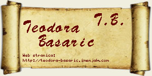 Teodora Basarić vizit kartica